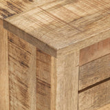 TV Cabinet 110x30x40 cm Rough Mango Wood - Rear View