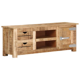 TV Cabinet 110x30x40 cm Rough Mango Wood - Extra Image