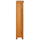 4-Tier Bookcase 70x22x110 cm Solid Oak Wood - Side View
