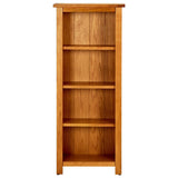 4-Tier Bookcase 45x22x110 cm Solid Oak Wood - Front View