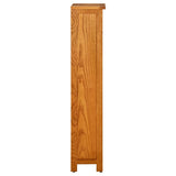 4-Tier Bookcase 45x22x110 cm Solid Oak Wood - Side View