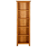 5-Tier Bookcase 45x22x140 cm Solid Oak Wood