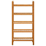 Shoe Rack with 5 Shelves 50x27x100 cm Solid Oak Wood - Front View