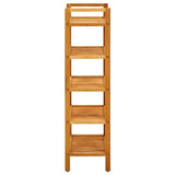 Shoe Rack with 5 Shelves 50x27x100 cm Solid Oak Wood - Side View
