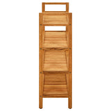 Shoe Rack with 4 Shelves 100x27x80 cm Solid Oak Wood