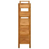 Shoe Rack with 5 Shelves 100x27x100 cm Solid Oak Wood - Side View