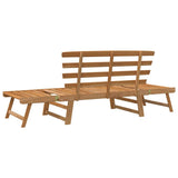 Garden Bench 2-in-1 190 cm Solid Acacia Wood - Rear View