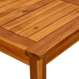 Garden Coffee Table 45x45x36 cm Solid Acacia Wood - Rear View