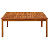 Garden Coffee Table 110x110x45 cm Solid Acacia Wood - Side View