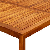 Garden Coffee Table 110x110x45 cm Solid Acacia Wood - 45-Degree Angle