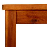 Garden Coffee Table 110x110x45 cm Solid Acacia Wood - Rear View
