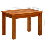 Garden Coffee Table 50x35x36 cm Solid Acacia Wood - Close-Up Angle