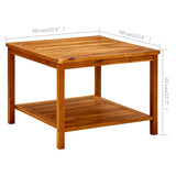 Coffee Table 60x60x45 cm Solid Acacia Wood - Close-Up Angle
