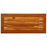 Garden Console Table 80x35x75 cm Solid Acacia Wood - Top-Down View