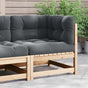 Garden Corner Sofa with Anthracite Cushions Solid Pinewood