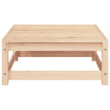 Garden Footstool with Cushion Solid Pinewood
