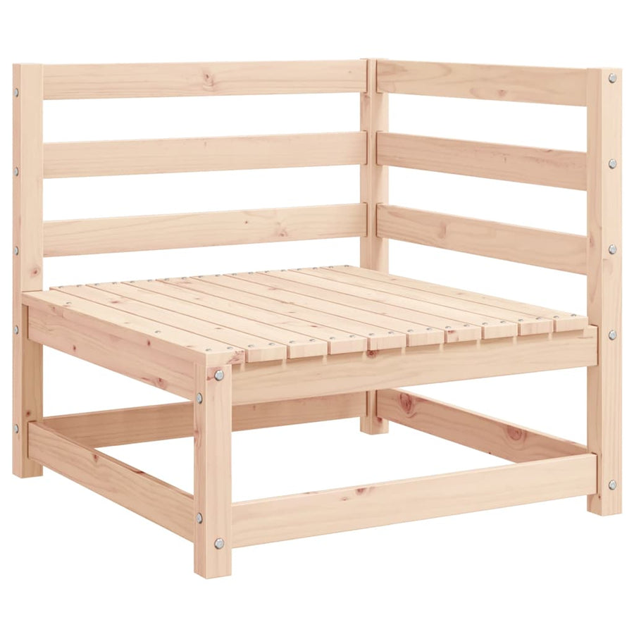 Garden Corner Sofas 2 pcs with Cushions Solid Pinewood