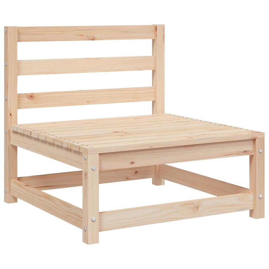Garden Middle Sofas with Cushions 2 pcs Solid Pinewood