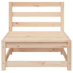 Garden Middle Sofas with Cushions 2 pcs Solid Pinewood