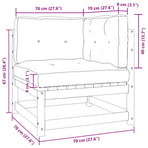 2 Piece Garden Lounge Set with Cushions Solid Pinewood