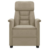 Electric Massage Recliner Light Grey Faux Suede Leather