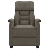 Electric Massage Recliner Dark Grey Faux Suede Leather - Side View