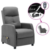 Electric Massage Chair Light Grey Fabric