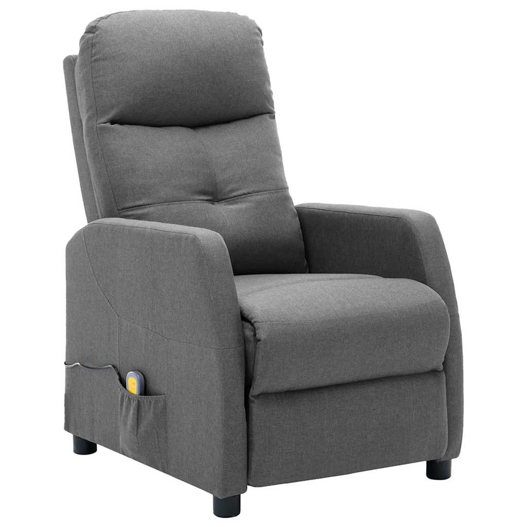 Electric Massage Chair Light Grey Fabric