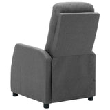 Electric Massage Chair Light Grey Fabric - Top-Down View