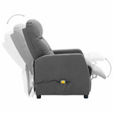 Electric Massage Chair Light Grey Fabric