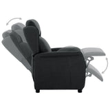 Electric Recliner Chair Dark Grey Fabric