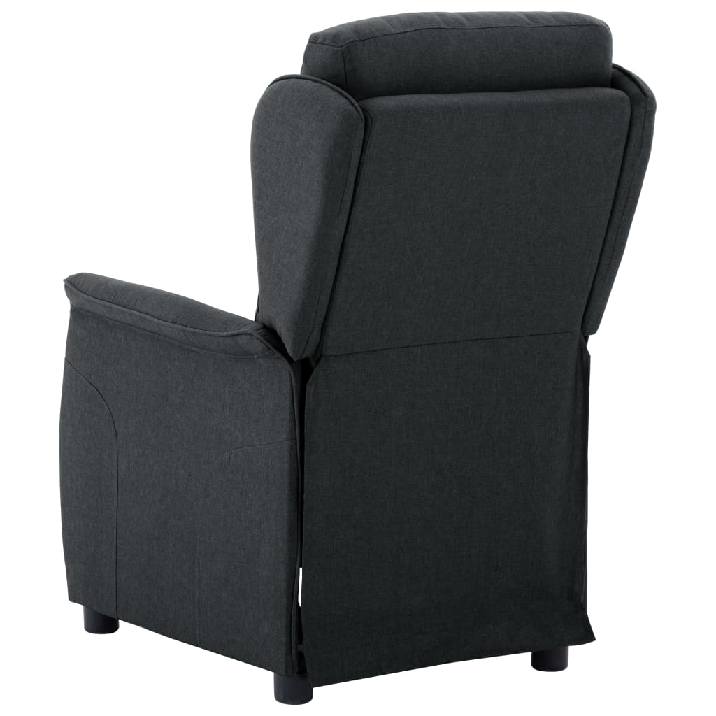 Electric Recliner Chair Dark Grey Fabric