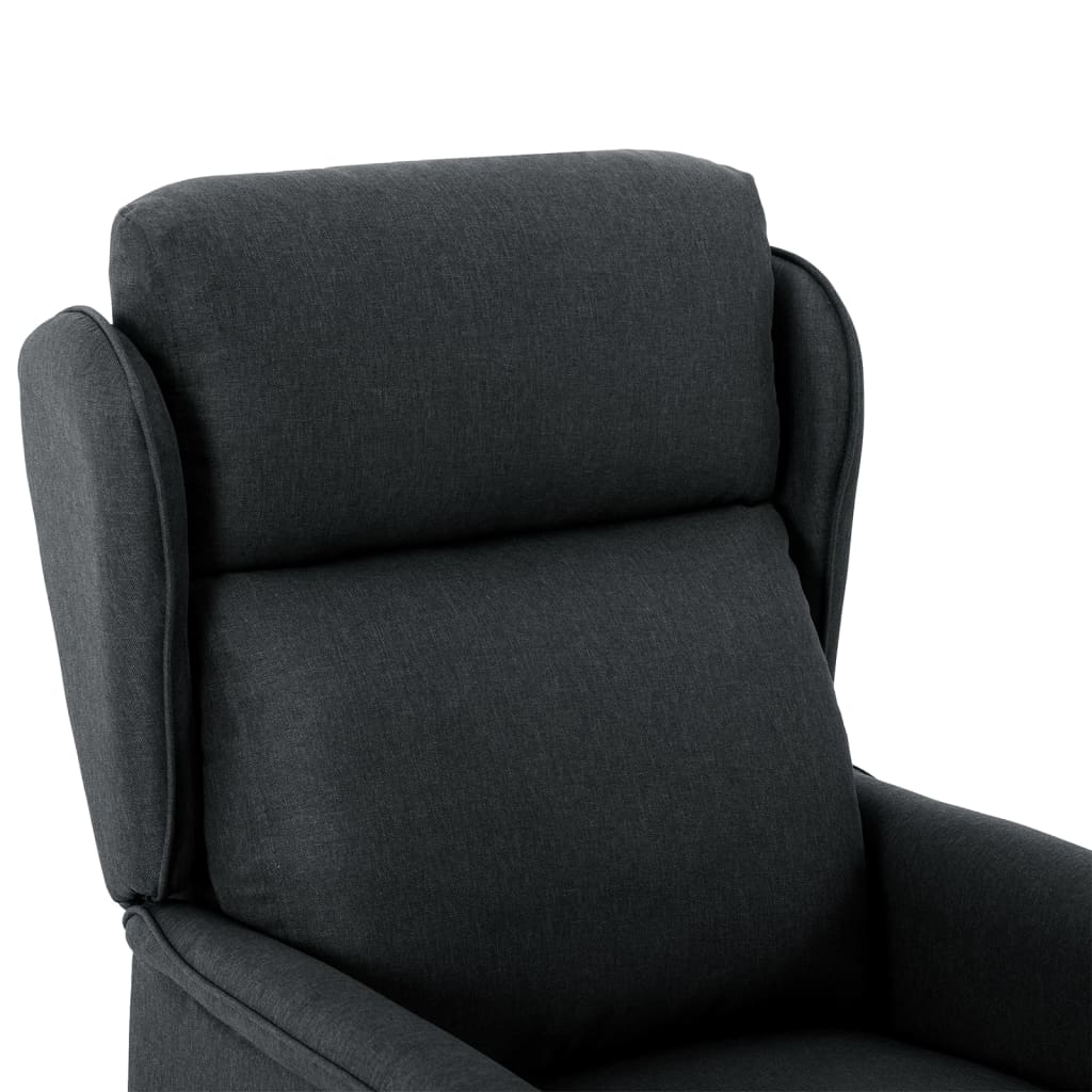 Electric Recliner Chair Dark Grey Fabric
