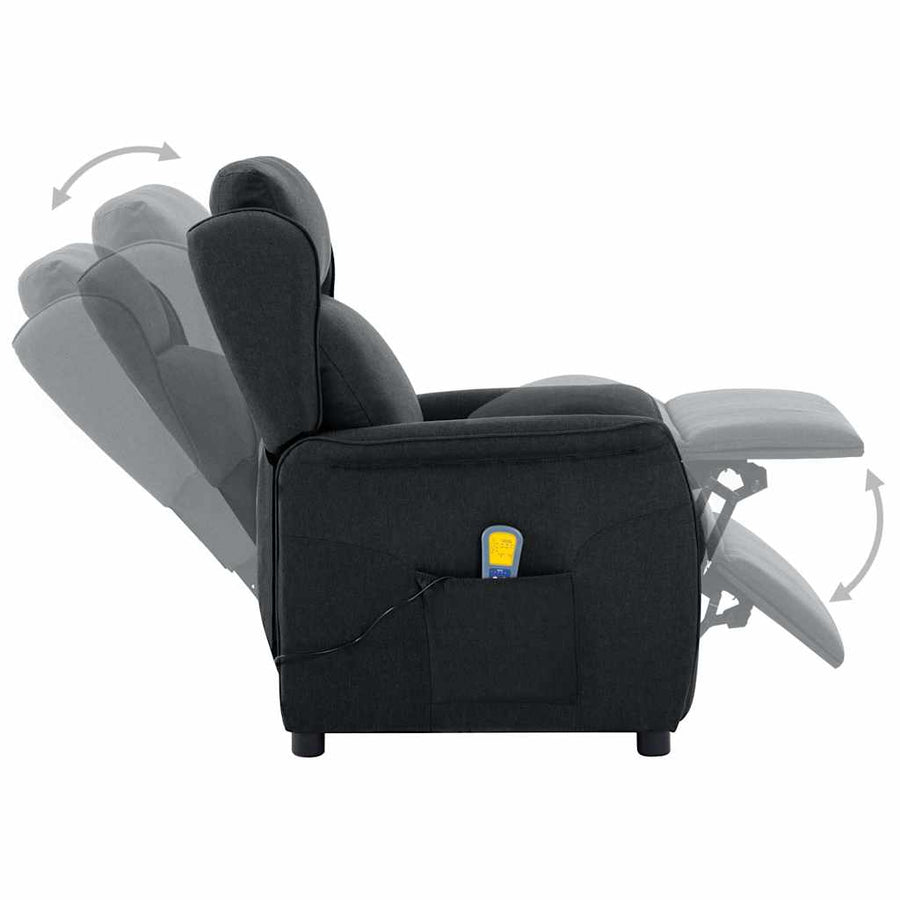 Electric Massage Chair Dark Grey Fabric