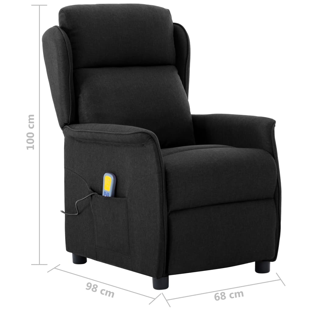 Electric Massage Chair Black Fabric