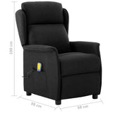 Electric Massage Chair Black Fabric - Extra Image