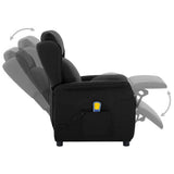 Electric Massage Chair Black Fabric