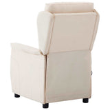 Electric Massage Chair Cream Fabric