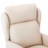 Electric Massage Chair Cream Fabric - 45-Degree Angle