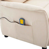Electric Massage Chair Cream Fabric