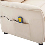 Electric Massage Chair Cream Fabric