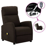Electric Massage Chair Dark Brown Fabric