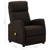 Electric Massage Chair Dark Brown Fabric - Extra Image