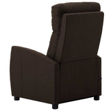 Electric Massage Chair Dark Brown Fabric