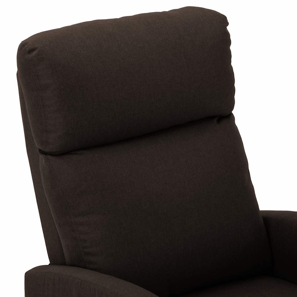 Electric Massage Chair Dark Brown Fabric