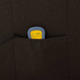Electric Massage Chair Dark Brown Fabric