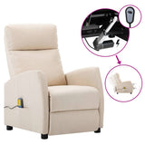 Electric Massage Chair Cream Fabric