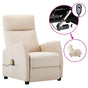Electric Massage Chair Cream Fabric