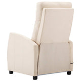 Electric Massage Chair Cream Fabric - Top-Down View