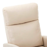 Electric Massage Chair Cream Fabric - Rear View